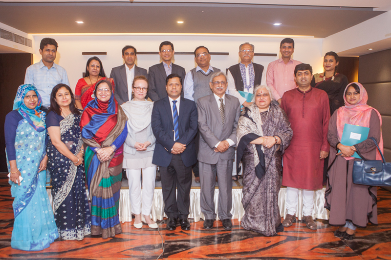 Members of HYSAWA Governing Board along with HYSAWA officials at 24th Governing Board Meeting held in LongBeach Suites, Dhaka. The 13-member Governing Board is headed by incumbent Secretary of Local Government Division and comprised of representatives from ministries, Local Government Institutions, development partners and civil society